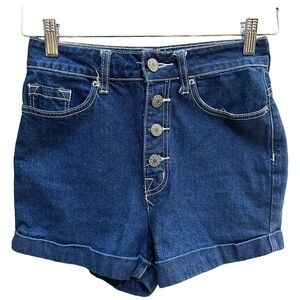 BDG Super High Rise Foxy Jean Denim Shorts Button‎ Fly Womens Size 25